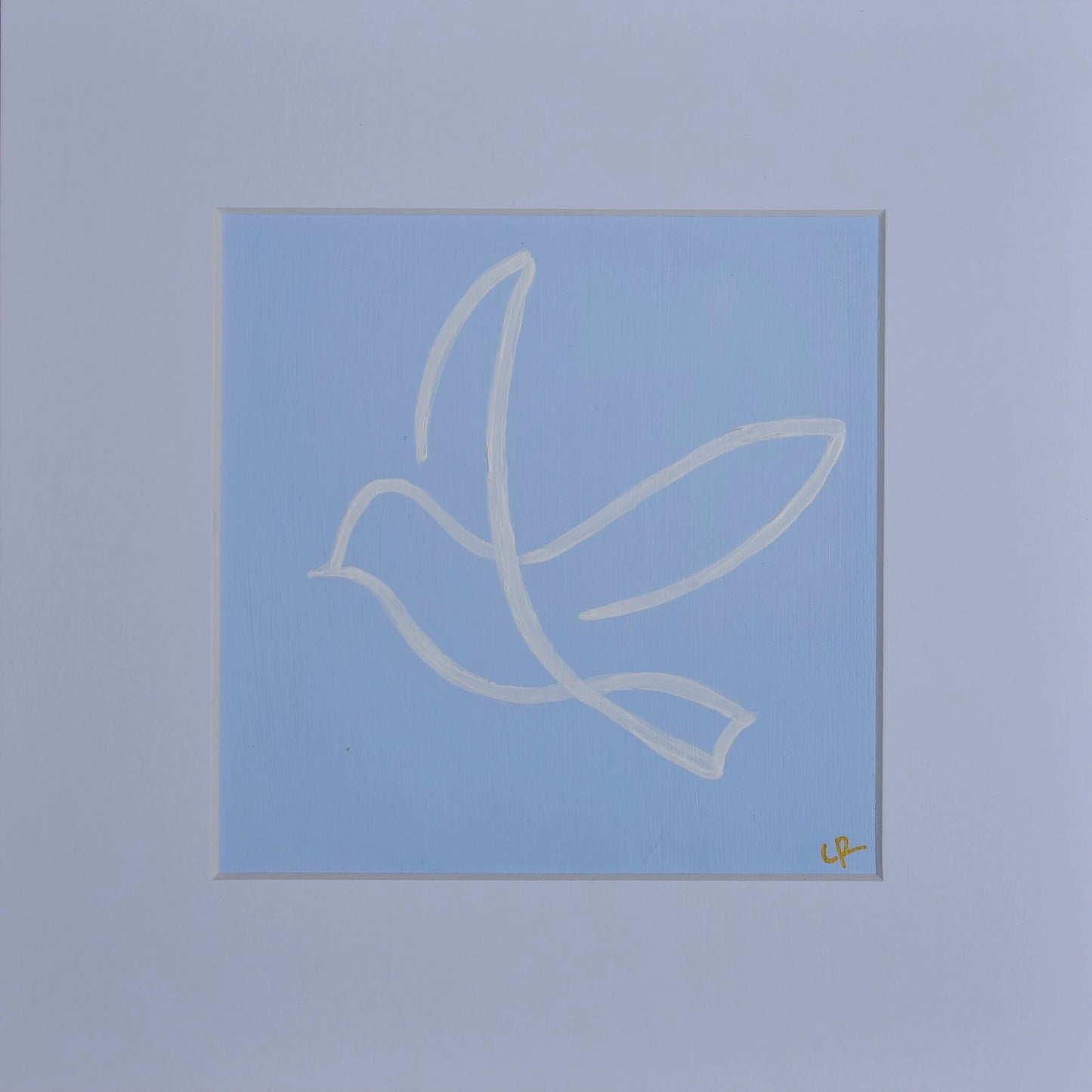 10" x 10" Dove I (Light Blue)
