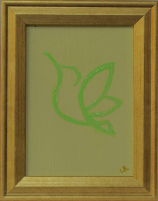 TANGERINE HUMMINGBIRD ON TURQUOISE BACKGROUND