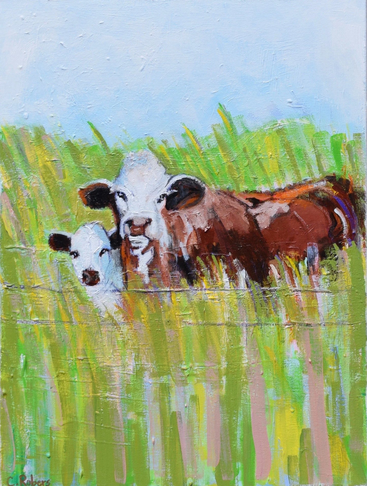 Inquisitive Cow and Calf