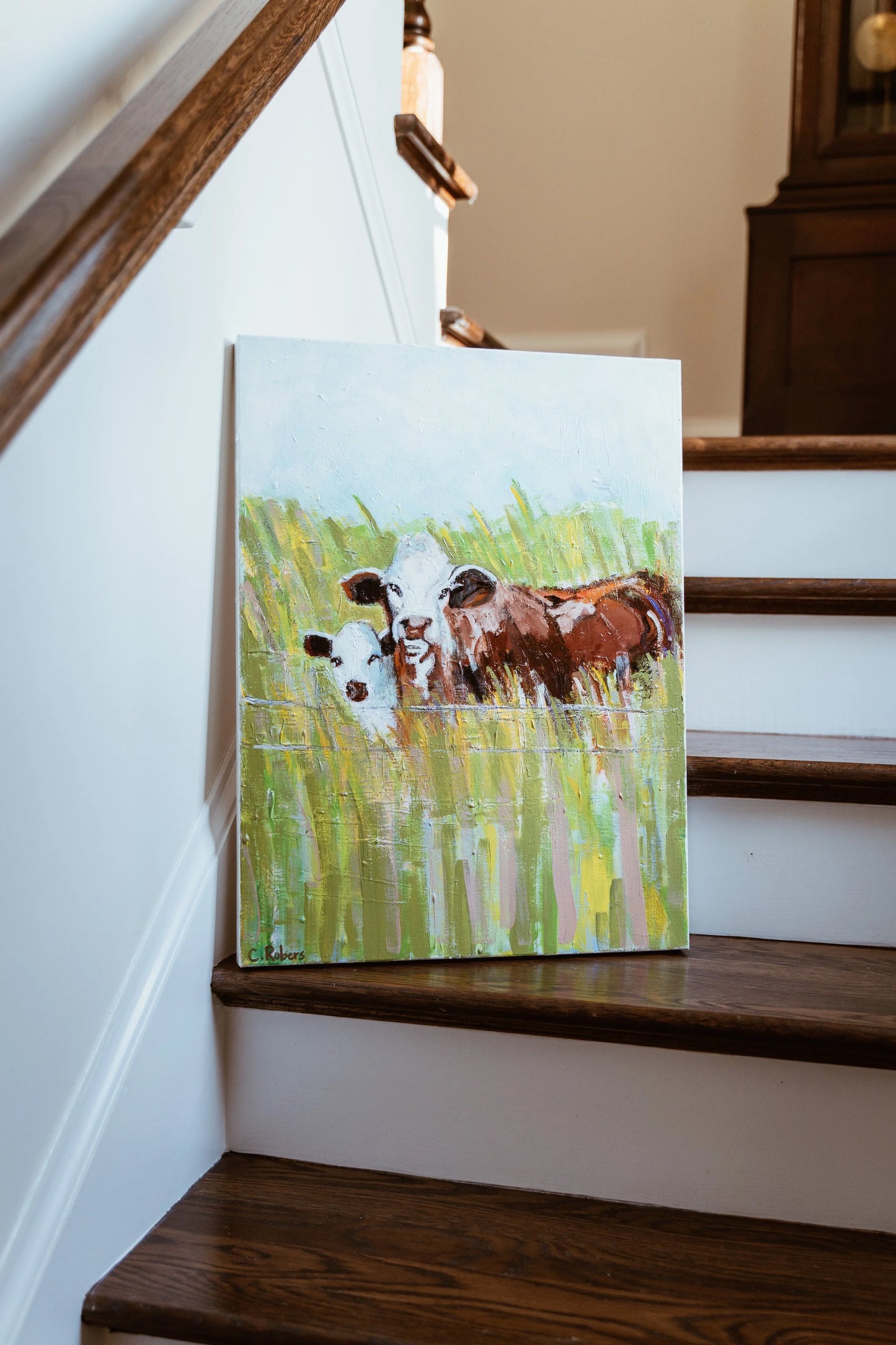 Inquisitive Cow and Calf