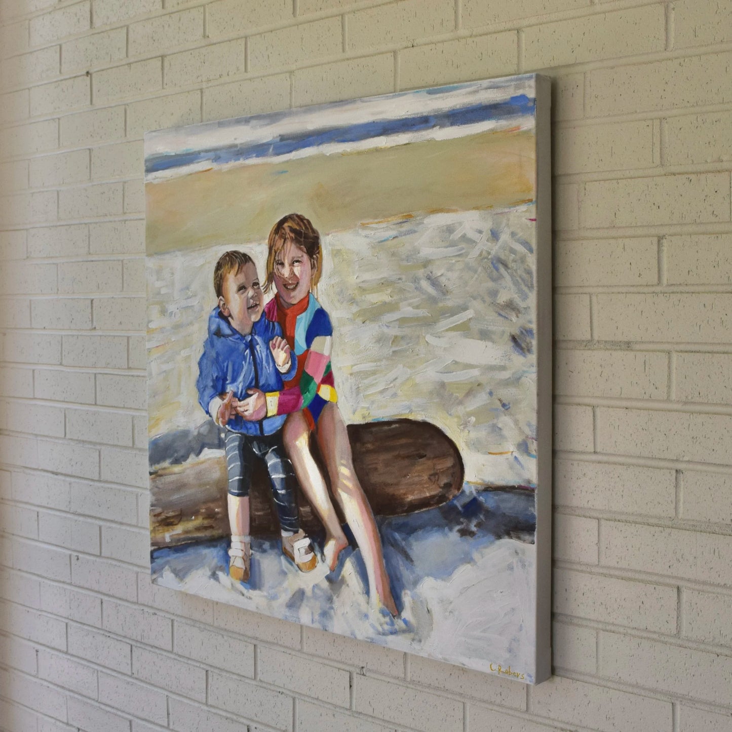 Brother and Sister at the Beach