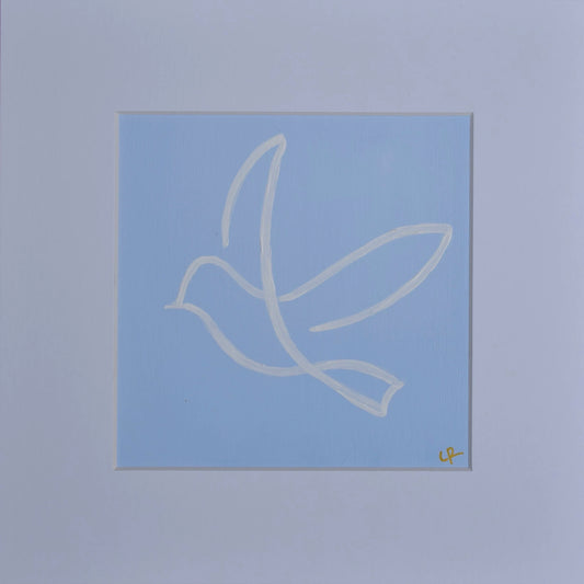 10" x 10" Dove I (Light Blue)