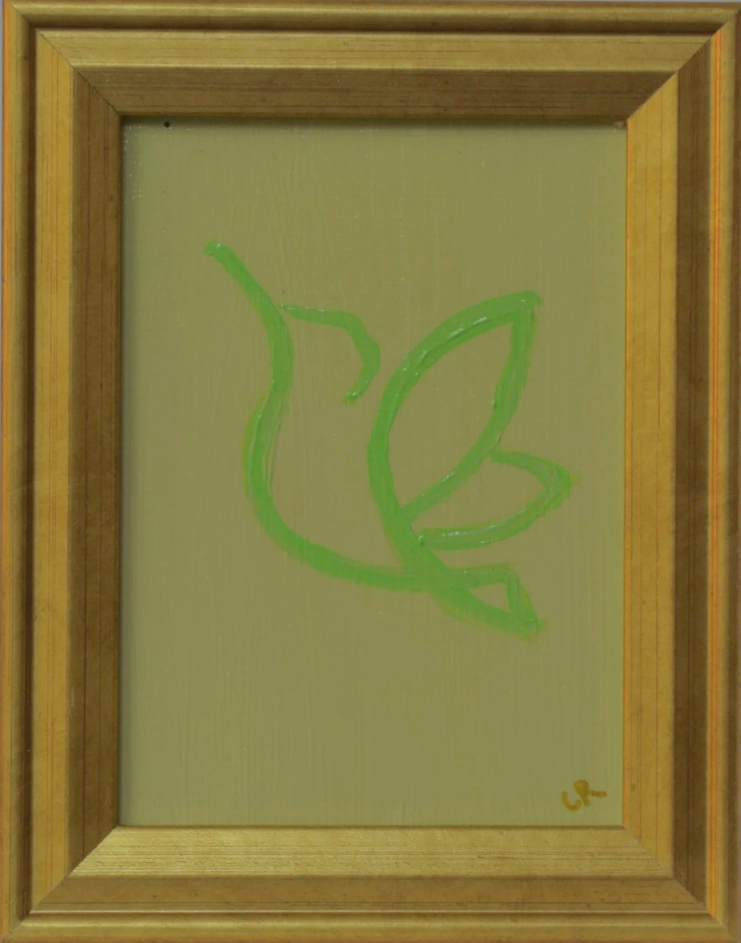 TANGERINE HUMMINGBIRD ON TURQUOISE BACKGROUND