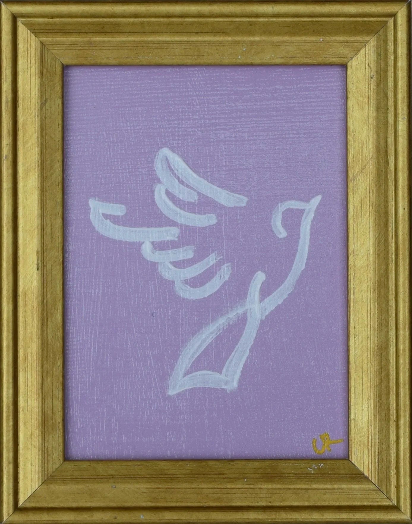 Dove IV in Gold Frame (Lilac)