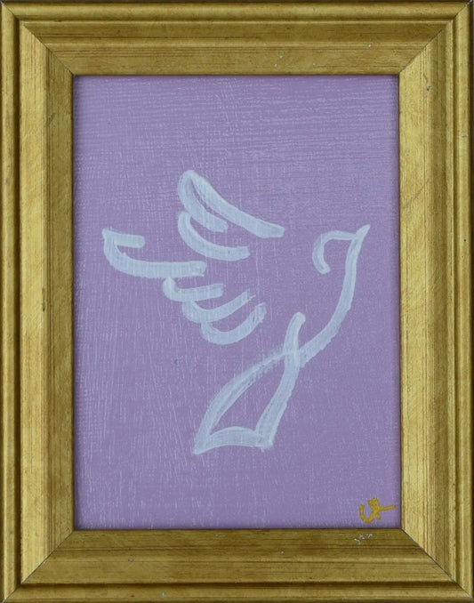 Dove IV in Gold Frame (Lilac)