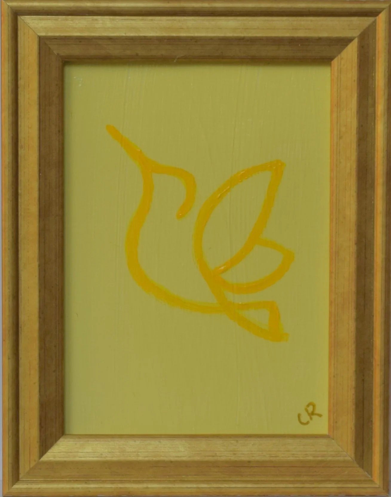 TANGERINE HUMMINGBIRD ON TURQUOISE BACKGROUND