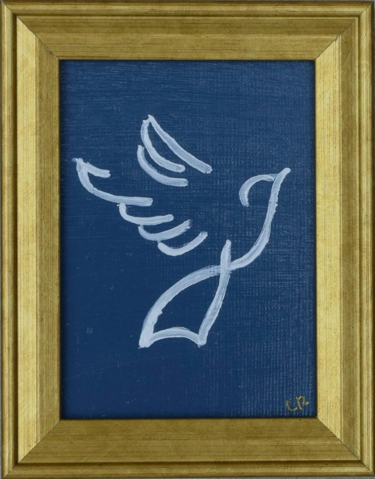 Dove IV in Gold Frame (Navy)