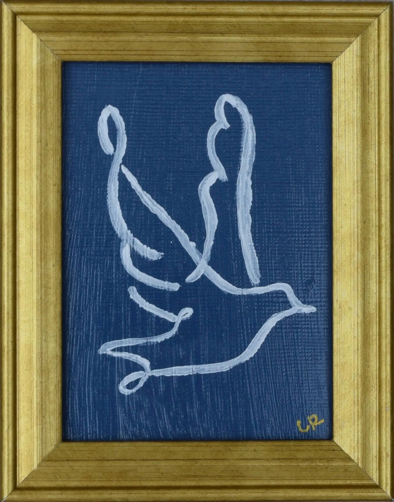 Dove III in Gold Frame (Navy)