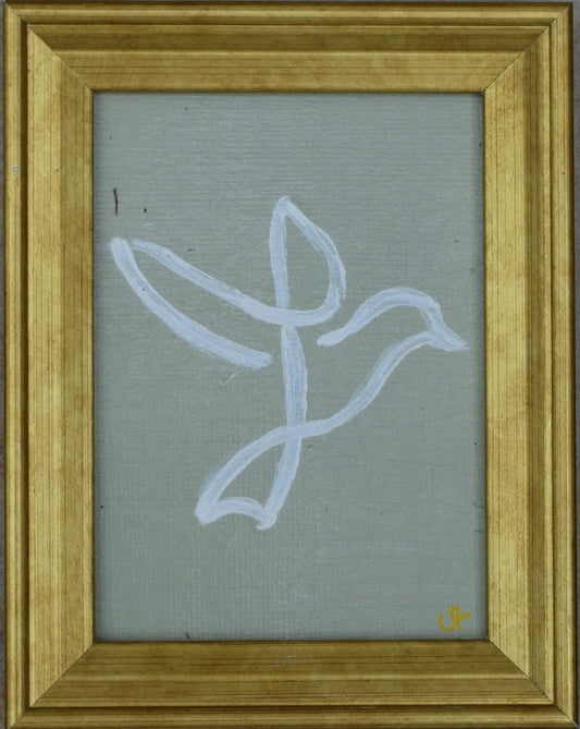 Dove II in Gold Frame (Sage)